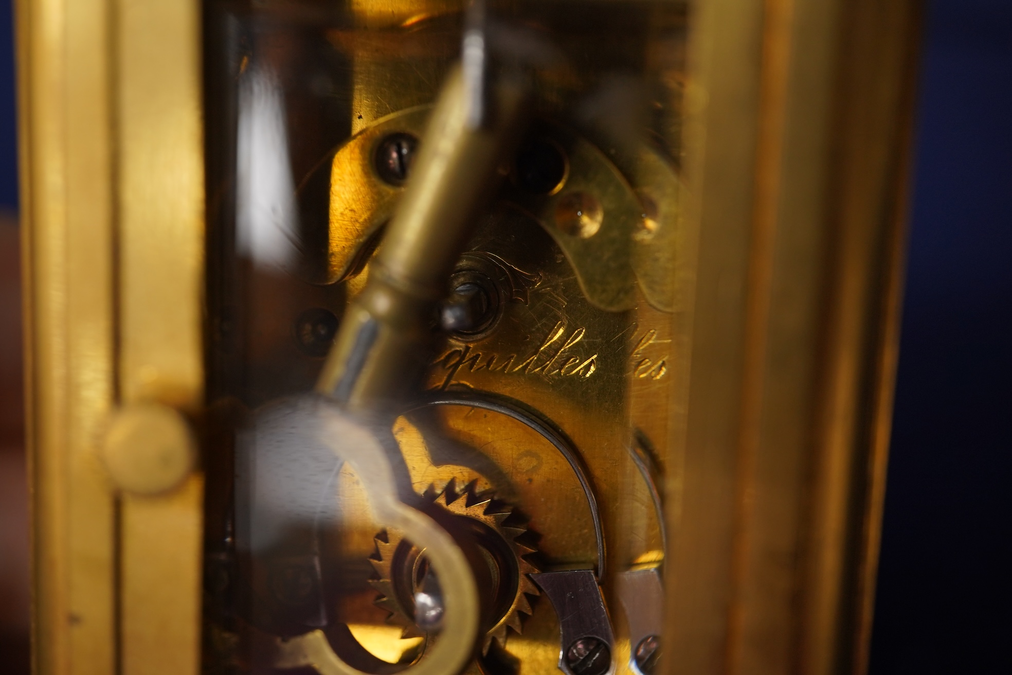 A French Le Roy & Fils cased miniature carriage timepiece, 9.5cm high
